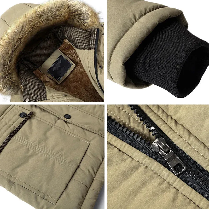 Alpine Parka | Langer wasserdichter Wintermantel für Herren mit Fellkragen und Fleecefutter