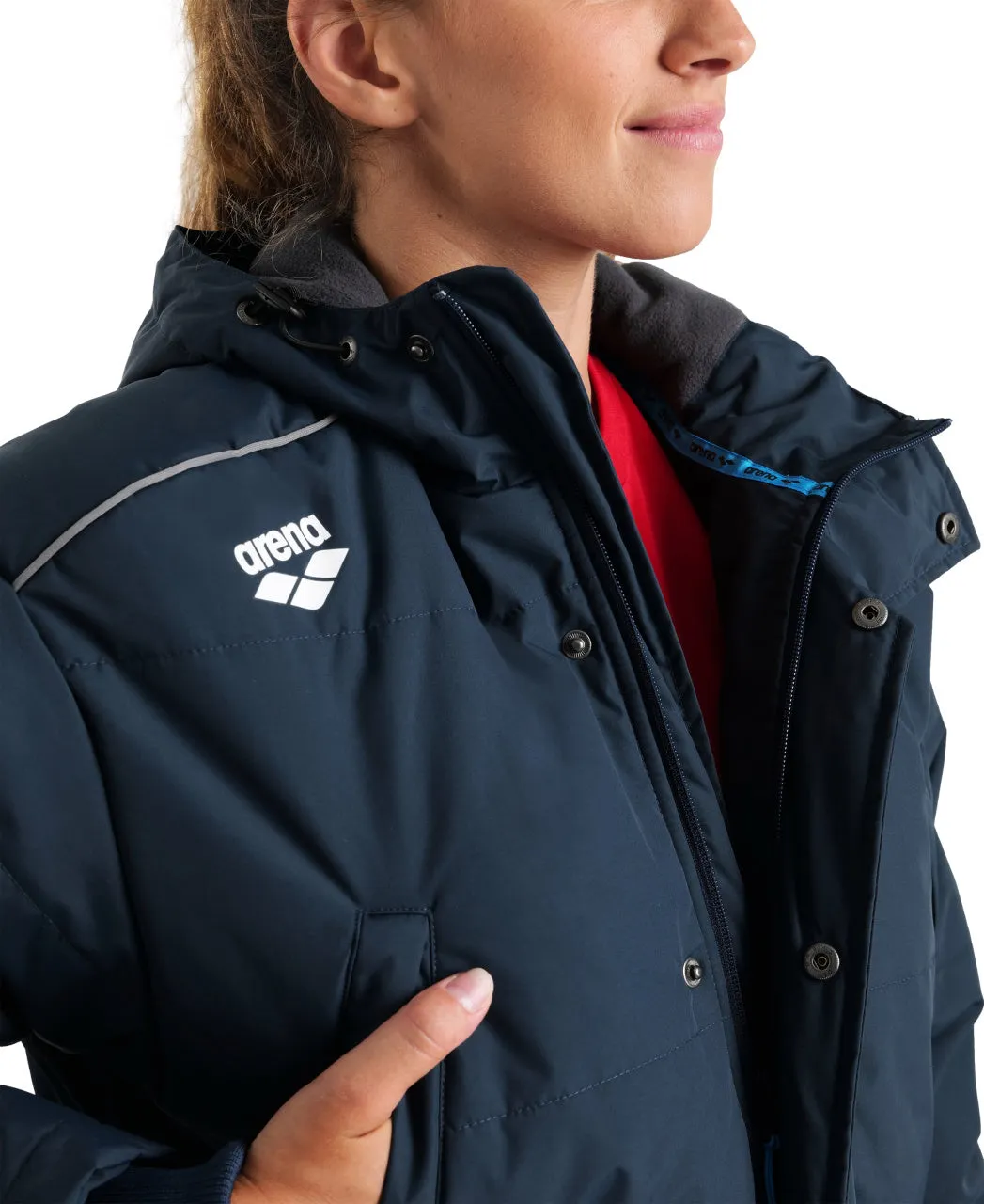Arena Team Parka Solid Jacket - Navy
