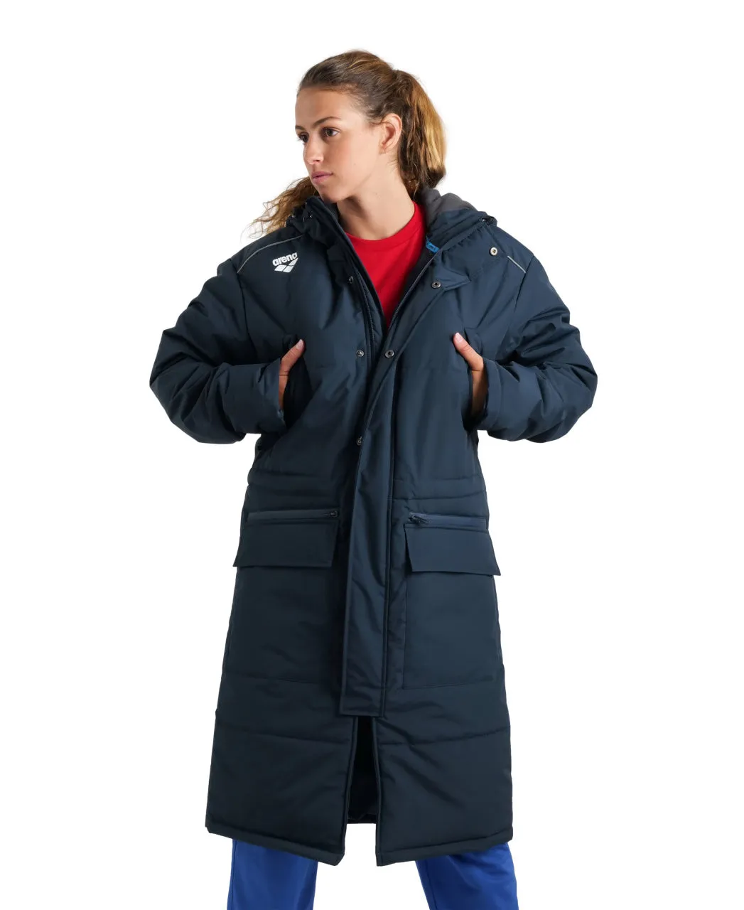 Arena Team Parka Solid Jacket - Navy
