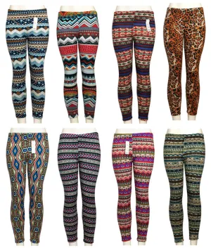 Assorted Ladies Fashion Pull On Thermal Leggings Wholesale