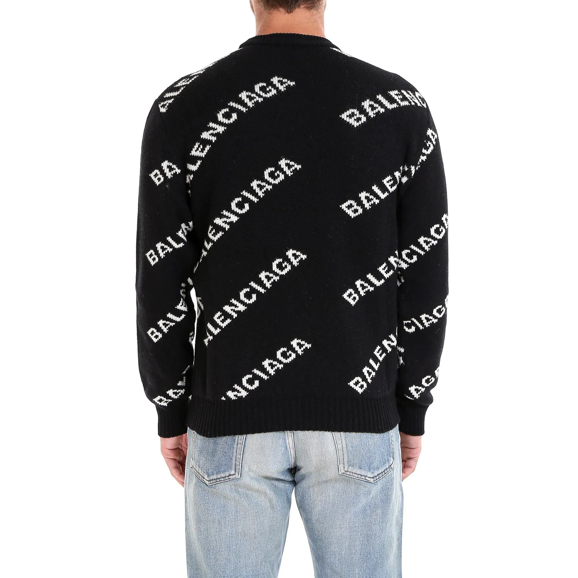 Balenciaga Logo Print Crewneck Jumper