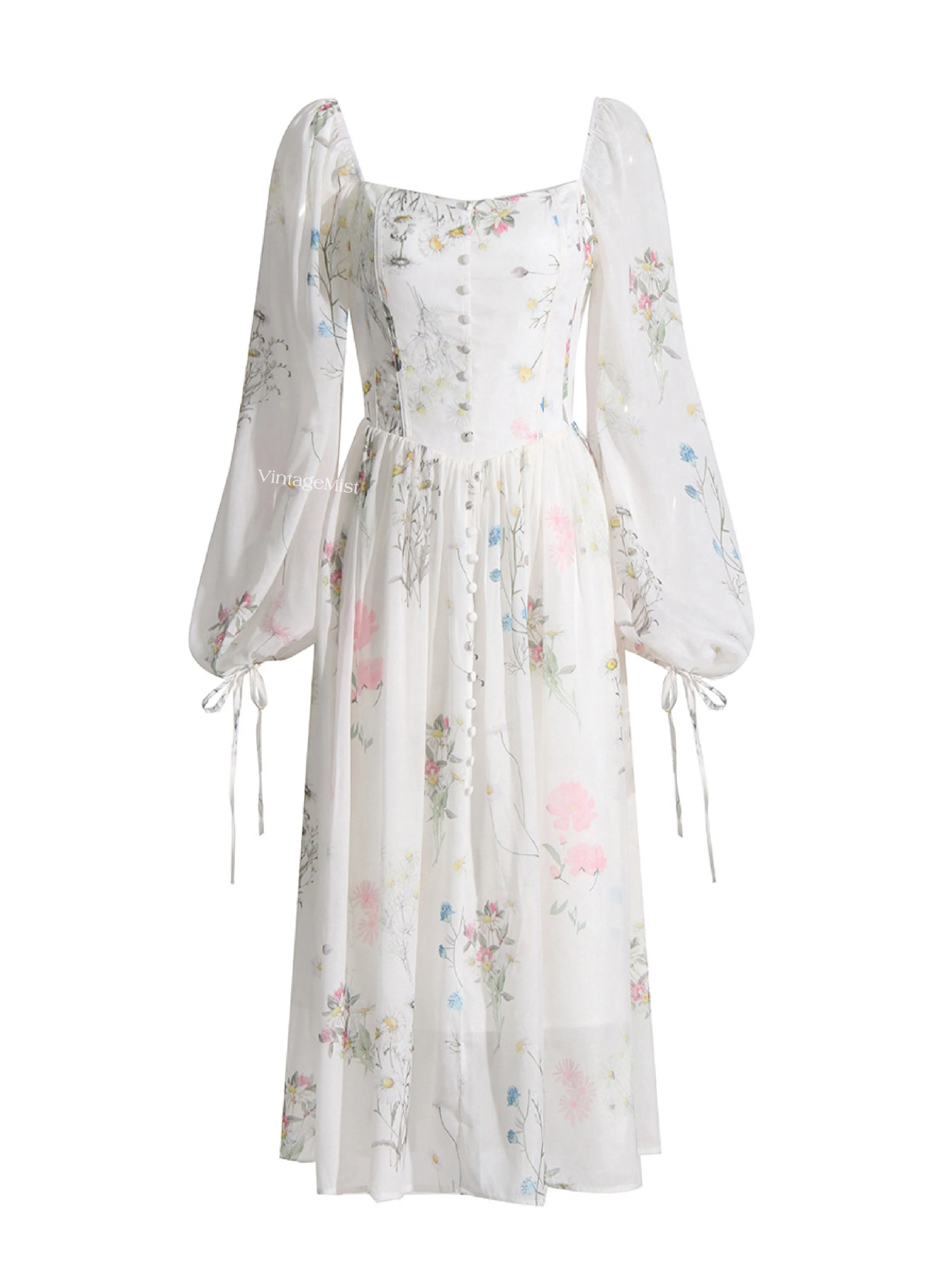 Blooming Floral Spring Fairy Dress