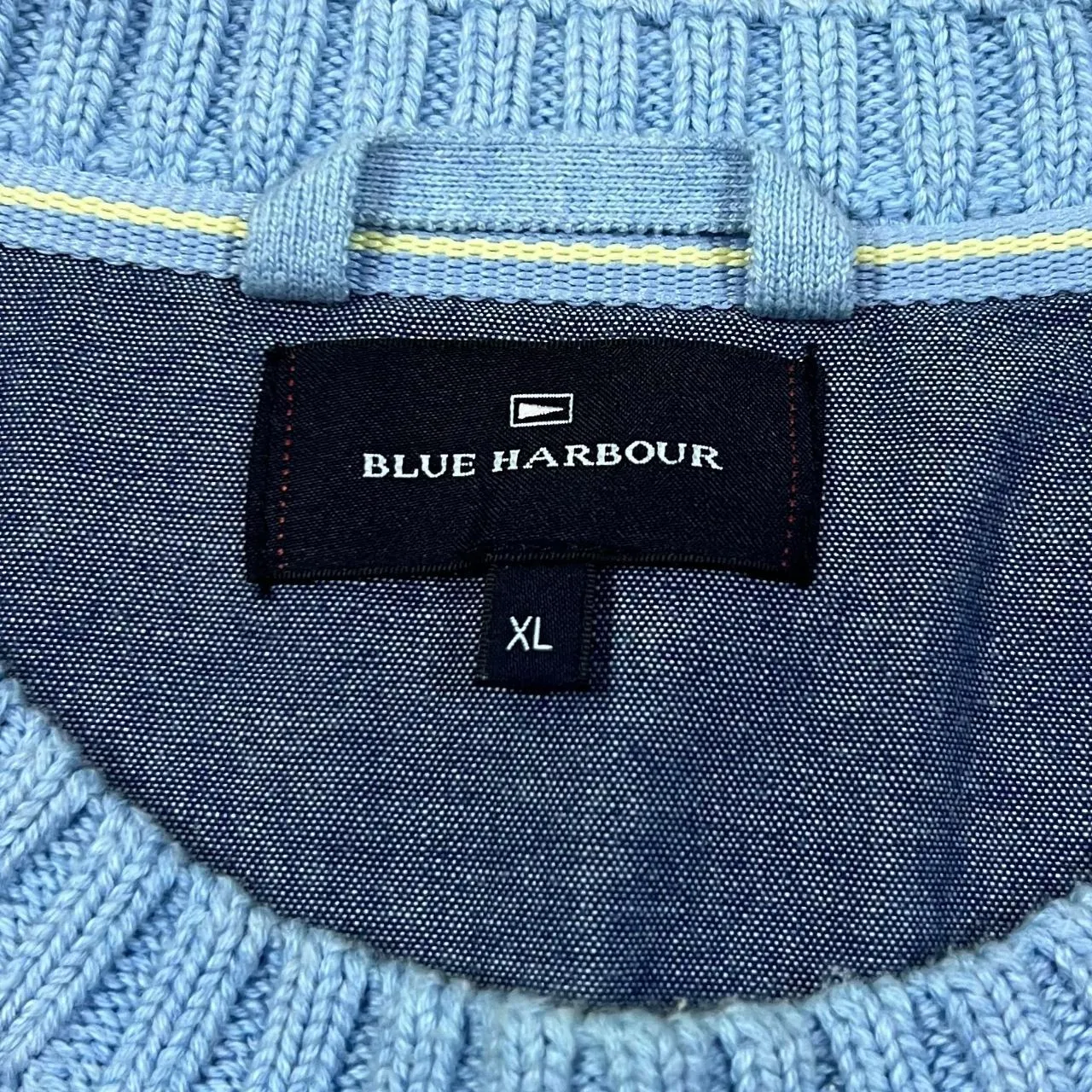 BLUE HARBOUR Marks & Spencer Classic Cotton Cable Knit Crewneck Sweater Jumper