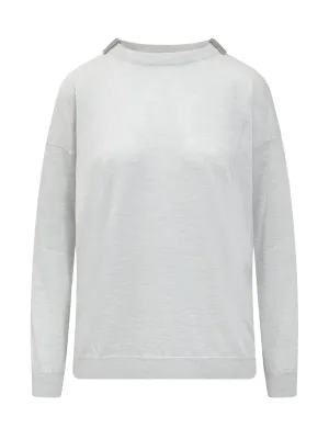 Brunello Cucinelli Ribbed Crewneck Knit Jumper