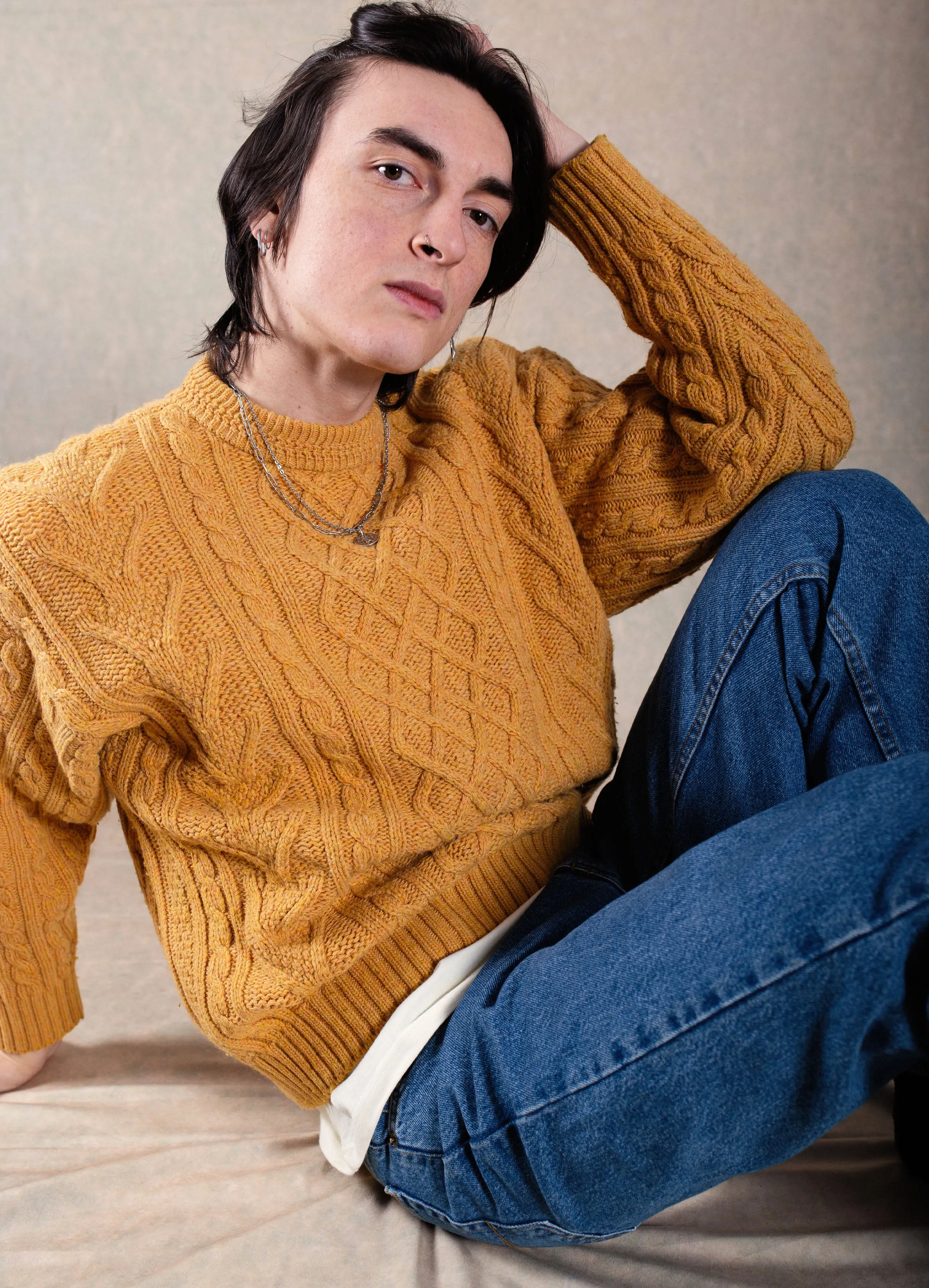 Cable Knit Crewneck Jumper