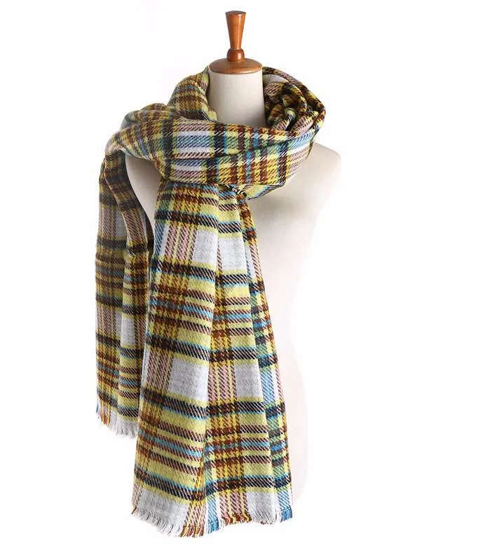 Cashmere Winter Plaid Double-Sided Soft Scarf