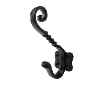 Centurion 144mm Antique Black Tudor Hat & Coat Hook