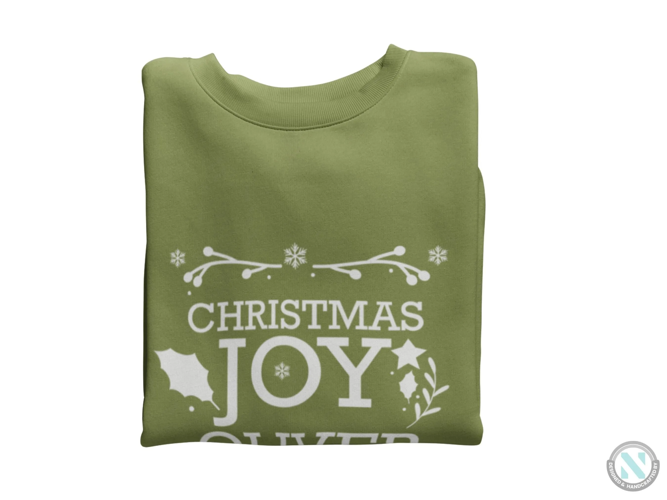 Christmas Joy Personalized Name Winter Sweatshirt Gift for Toddler Boys