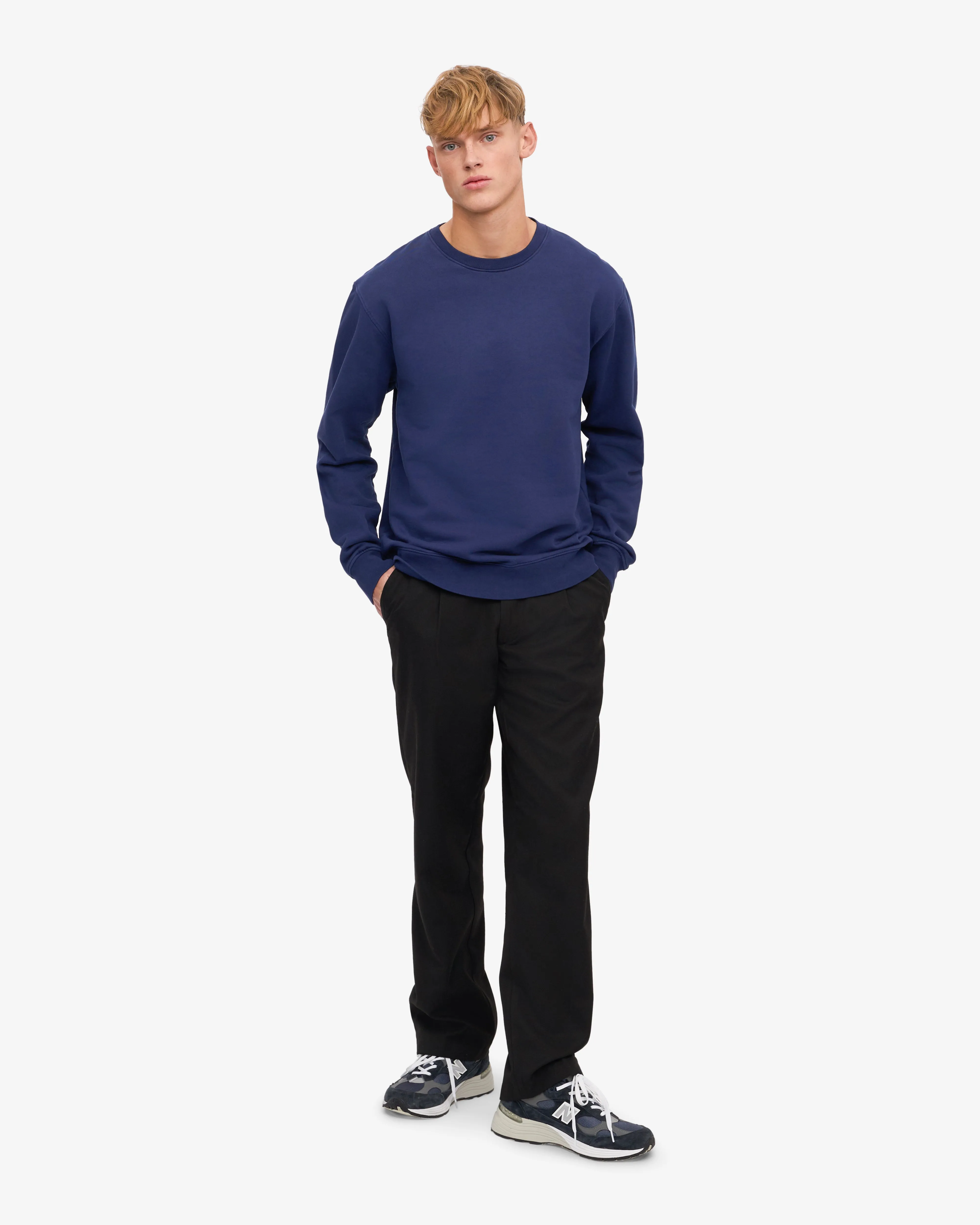 Classic Organic Crew - Marine Blue