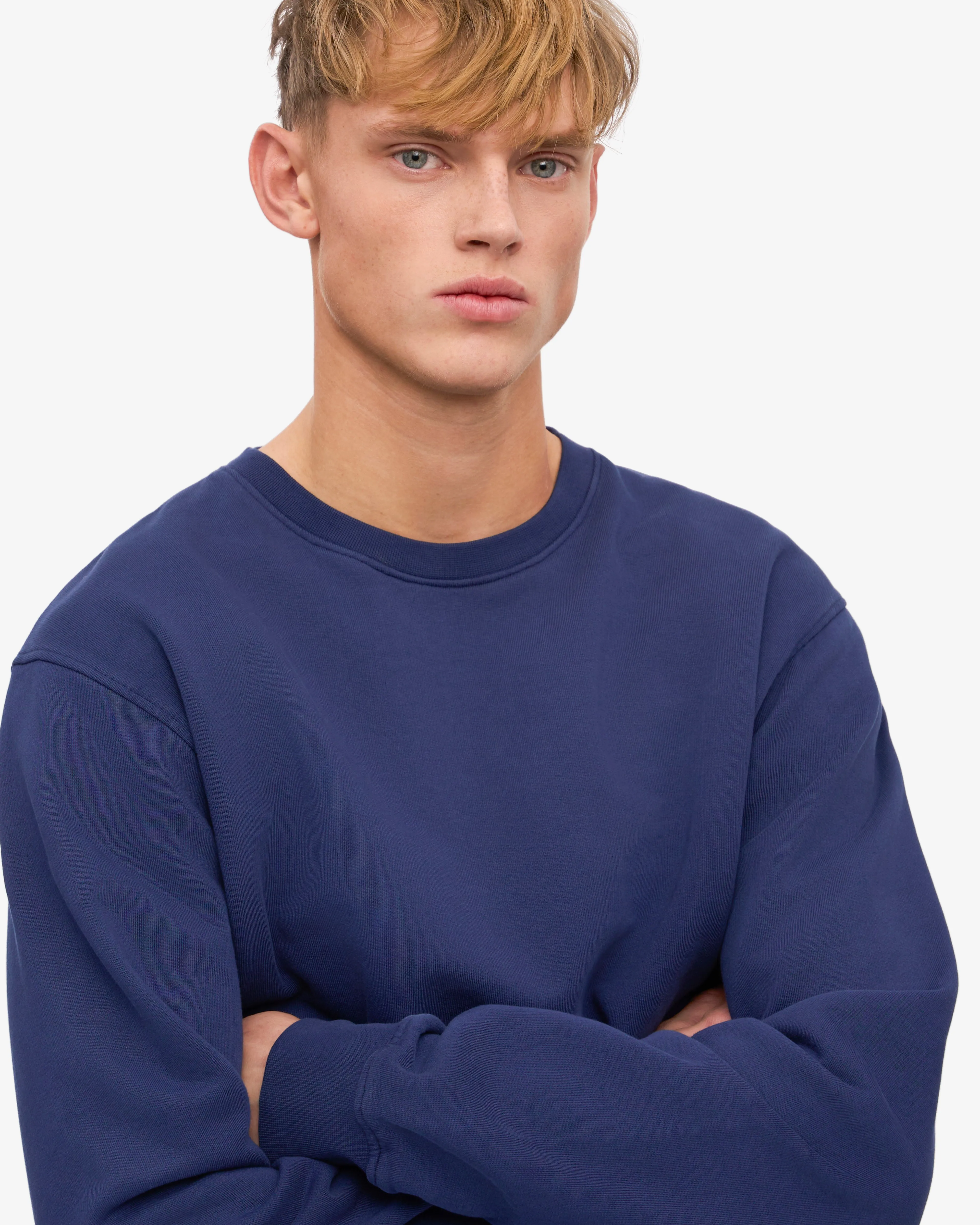 Classic Organic Crew - Marine Blue