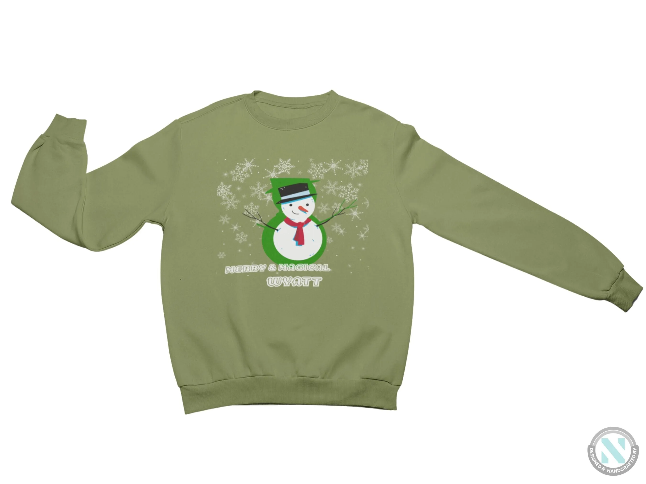 Custom Merry & Magical Christmas Sweatshirt Gift for Toddler Boys