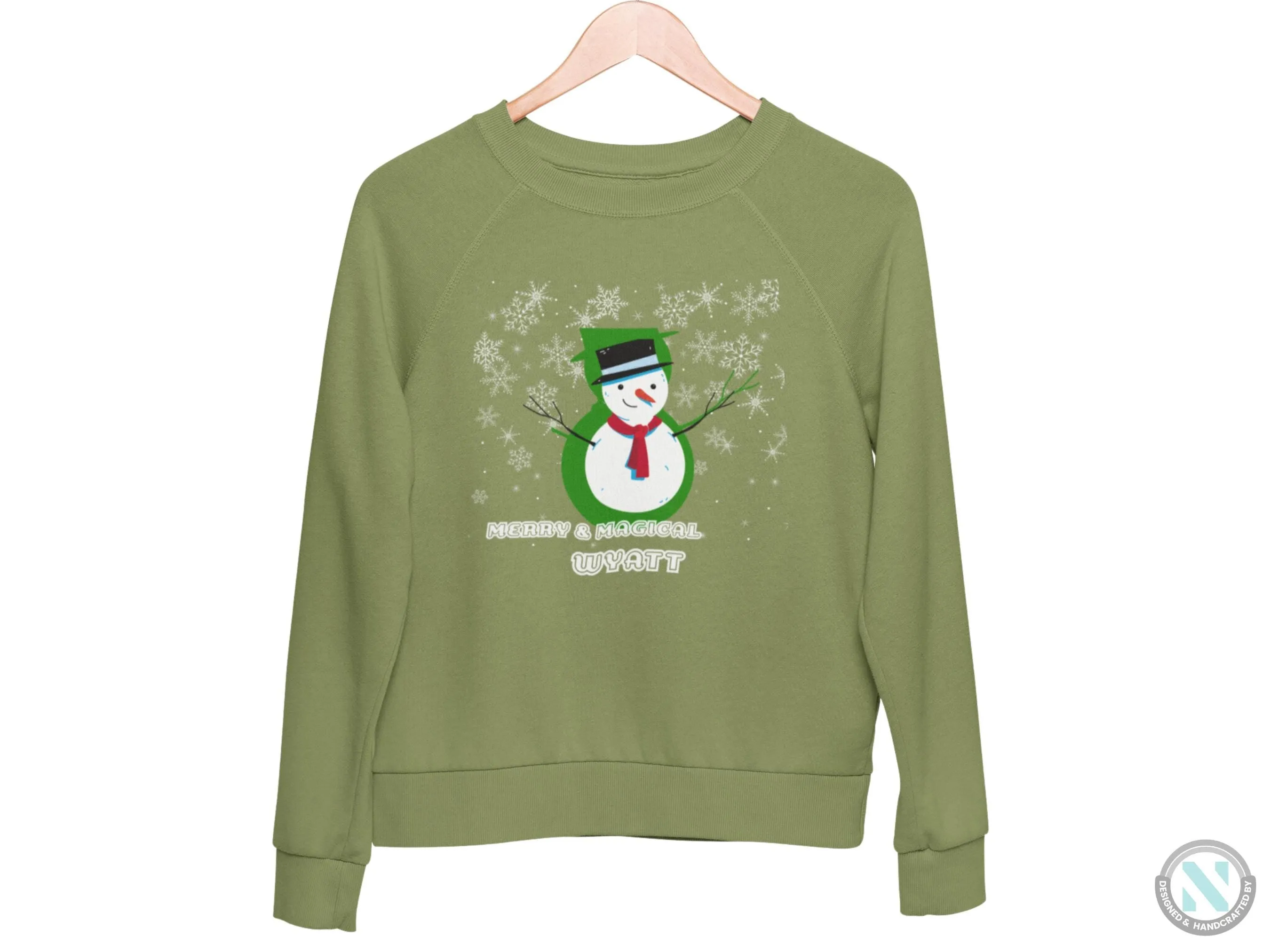Custom Merry & Magical Christmas Sweatshirt Gift for Toddler Boys