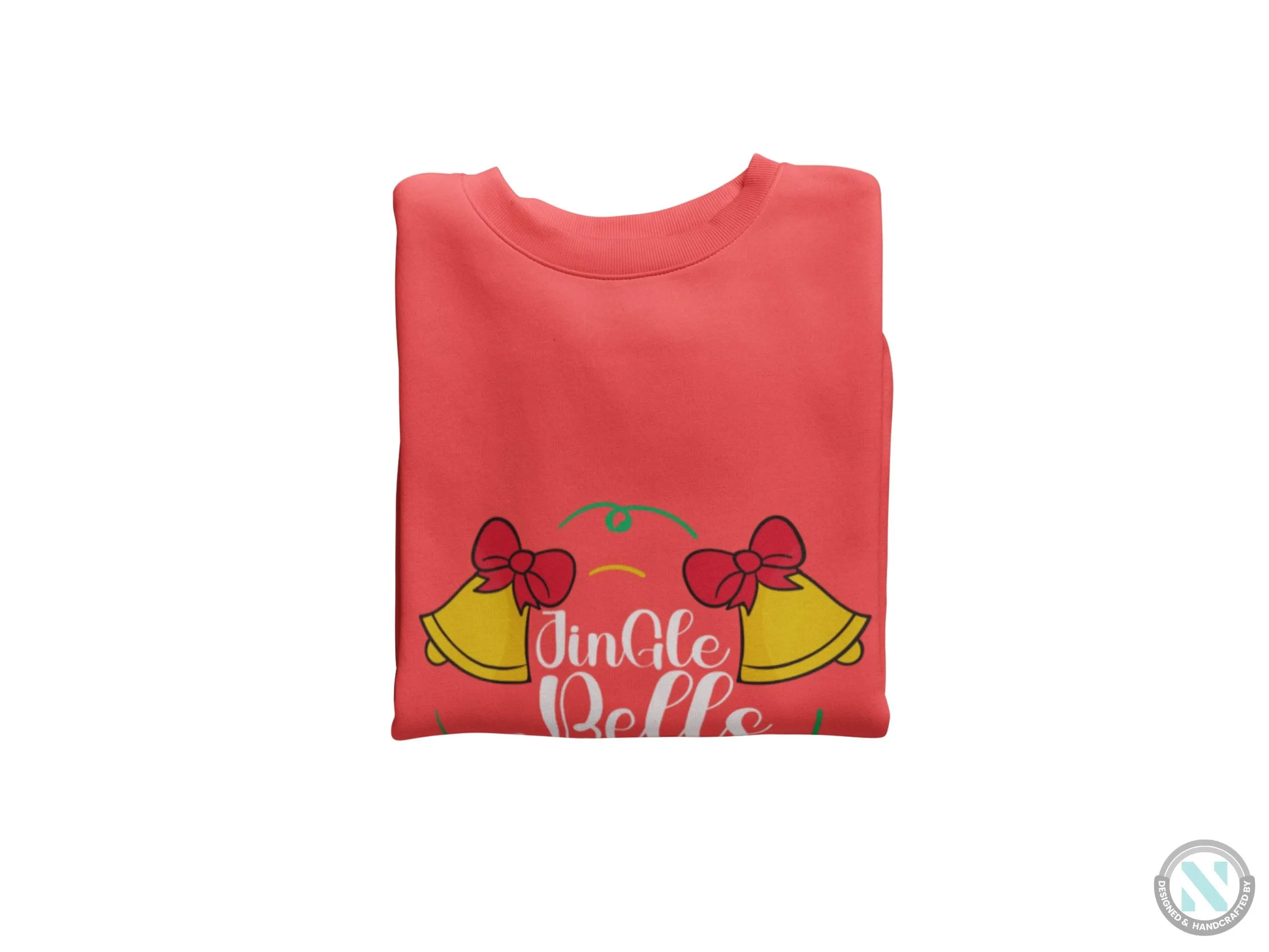 Custom Name Jumper Christmas Sweatshirt Gift for Toddler Boys with Jingle Bells