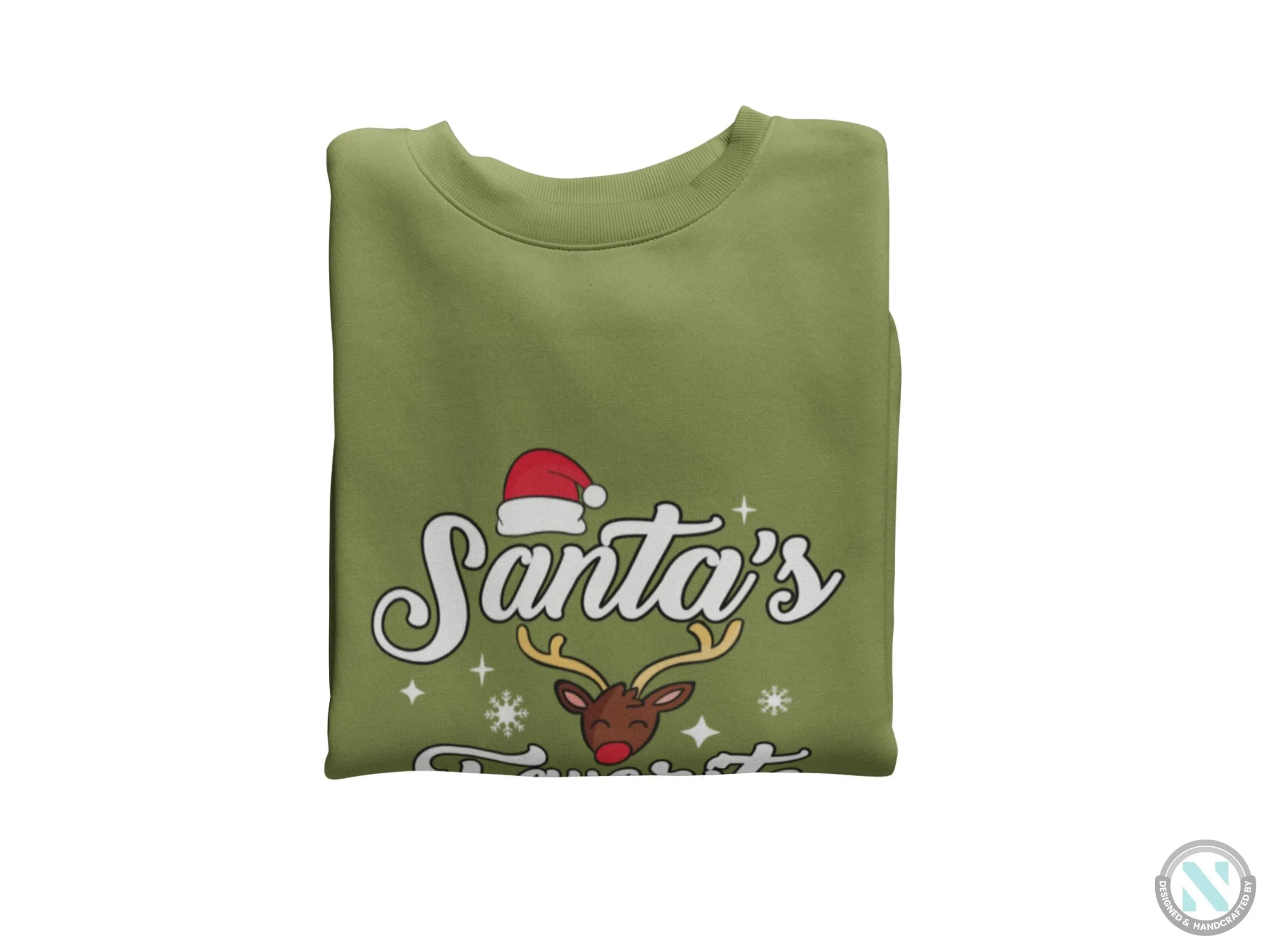 Custom Name Santa's Favorite Christmas Sweatshirt Gift for Toddler Boys