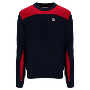 Fila Vintage Josh Panel Jumper Navy/Red