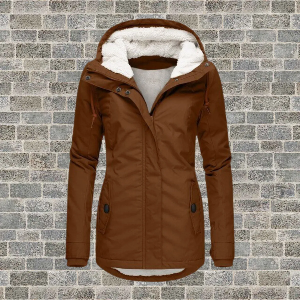 Gabriella Parka | Lange waterdichte winterjas met fleece voering en capuchon voor dames
