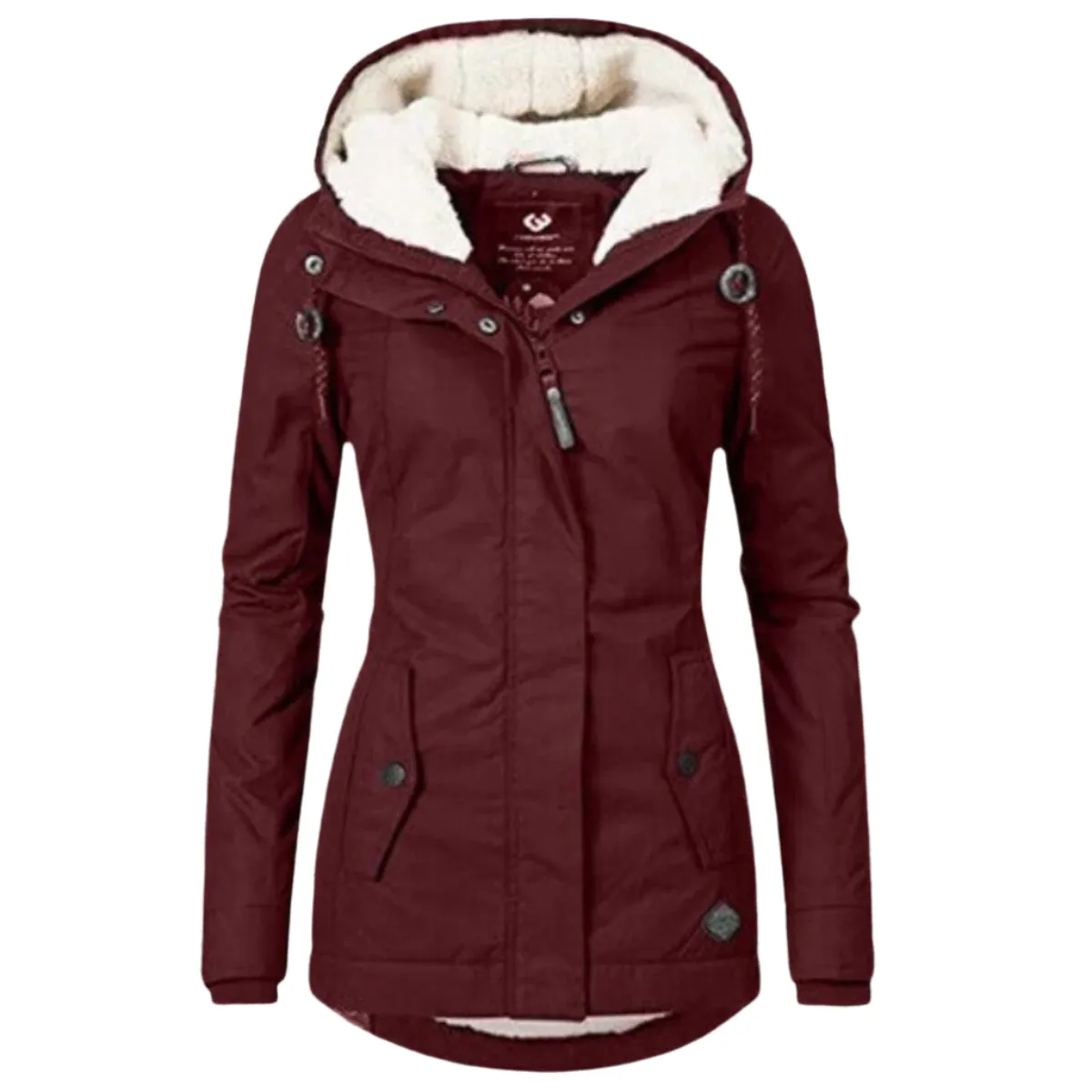 Gabriella Parka | Wasserdichter langer Winterparka mit Kapuze und Fleecefutter für Damen
