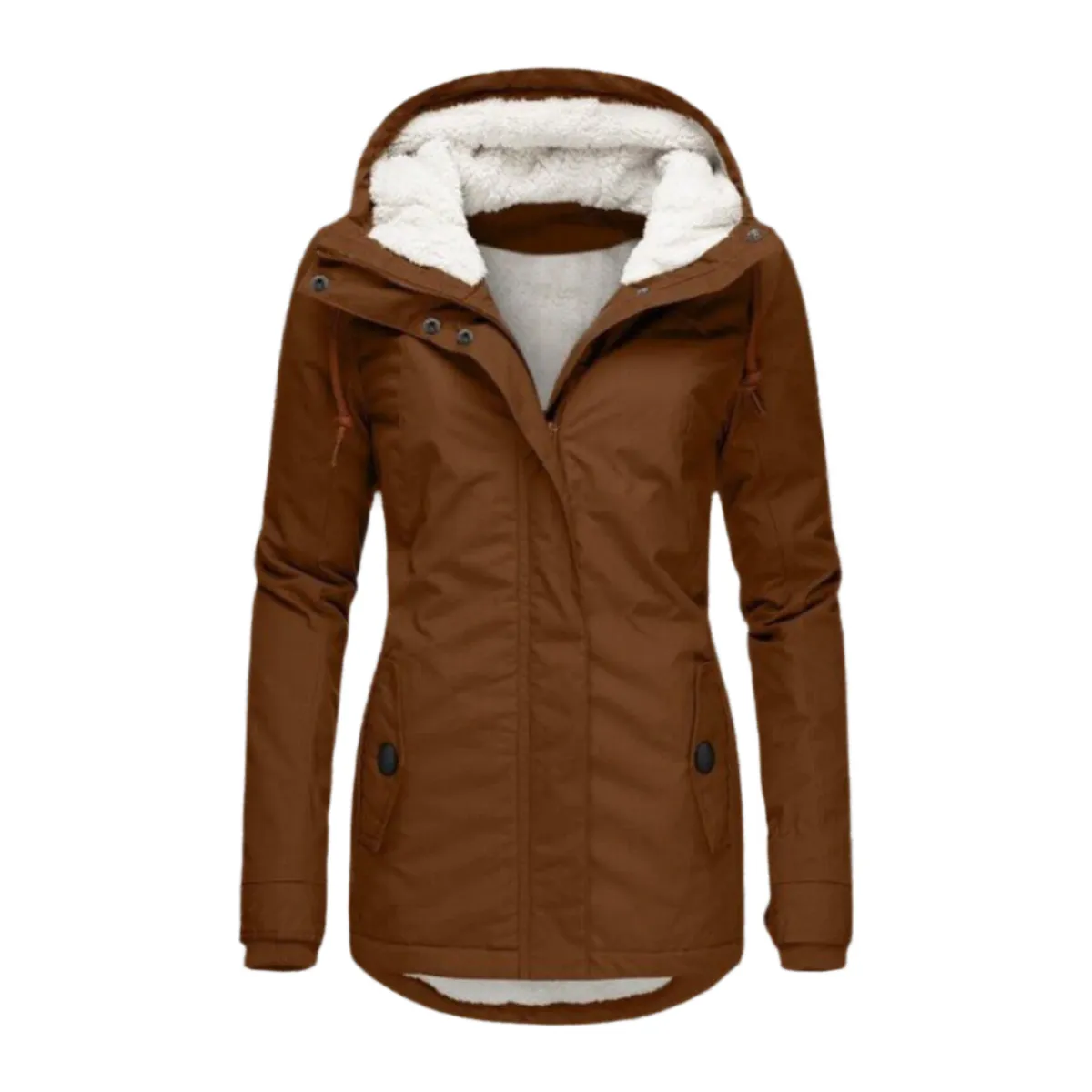 Gabriella Parka | Wasserdichter langer Winterparka mit Kapuze und Fleecefutter für Damen