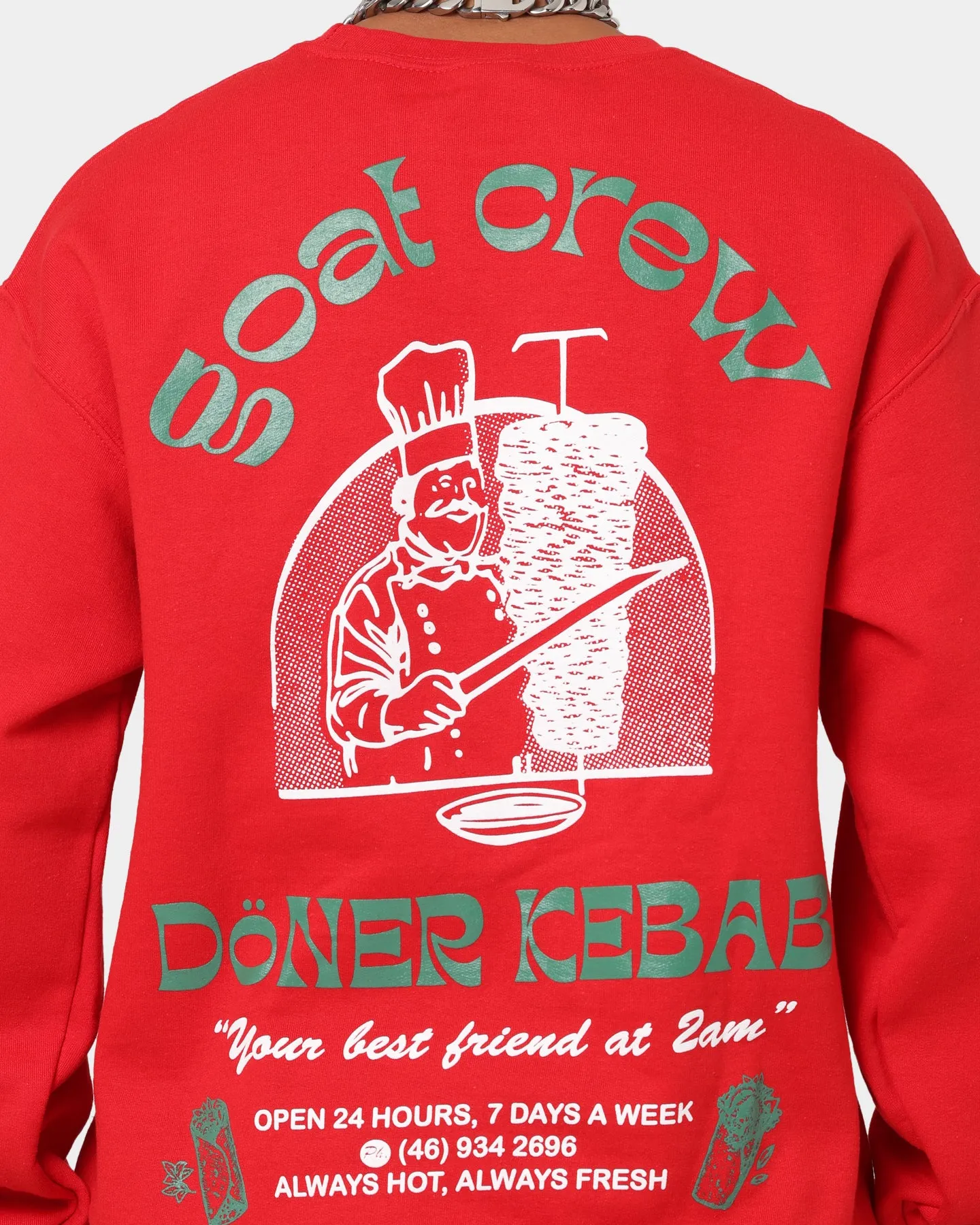 Goat Crew Döner Kebab Crewneck Red