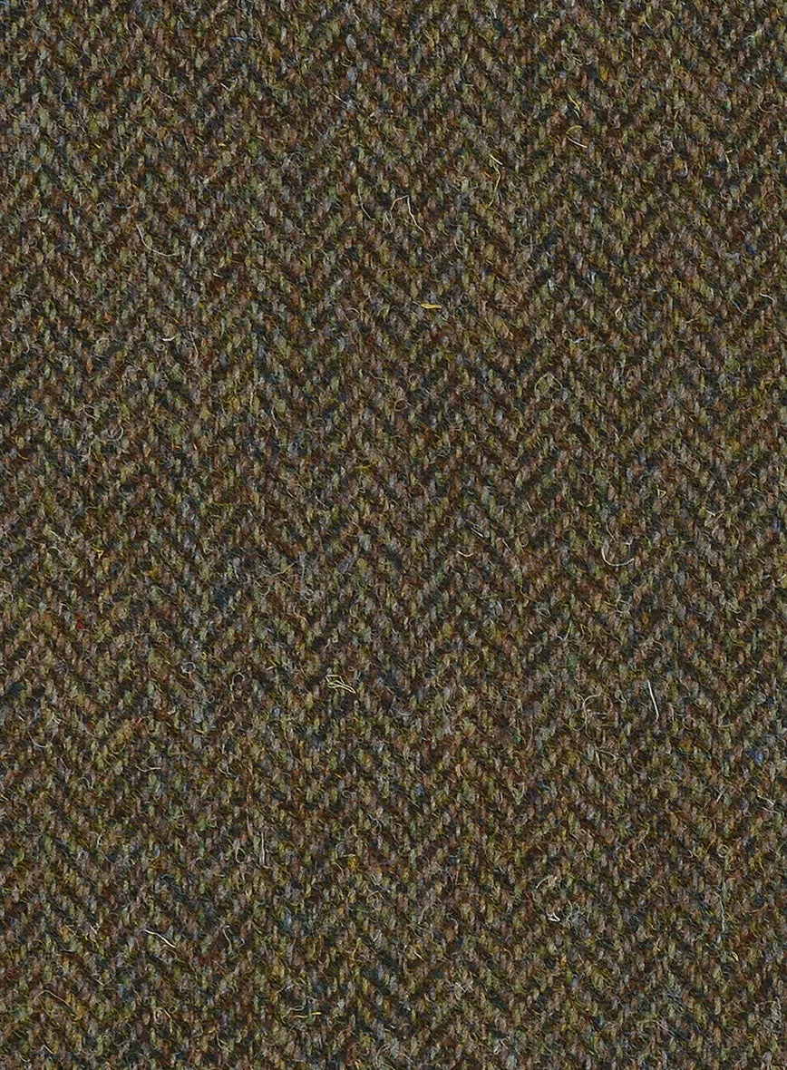 Harris Tweed Ridge Brown Herringbone Hunting Vest