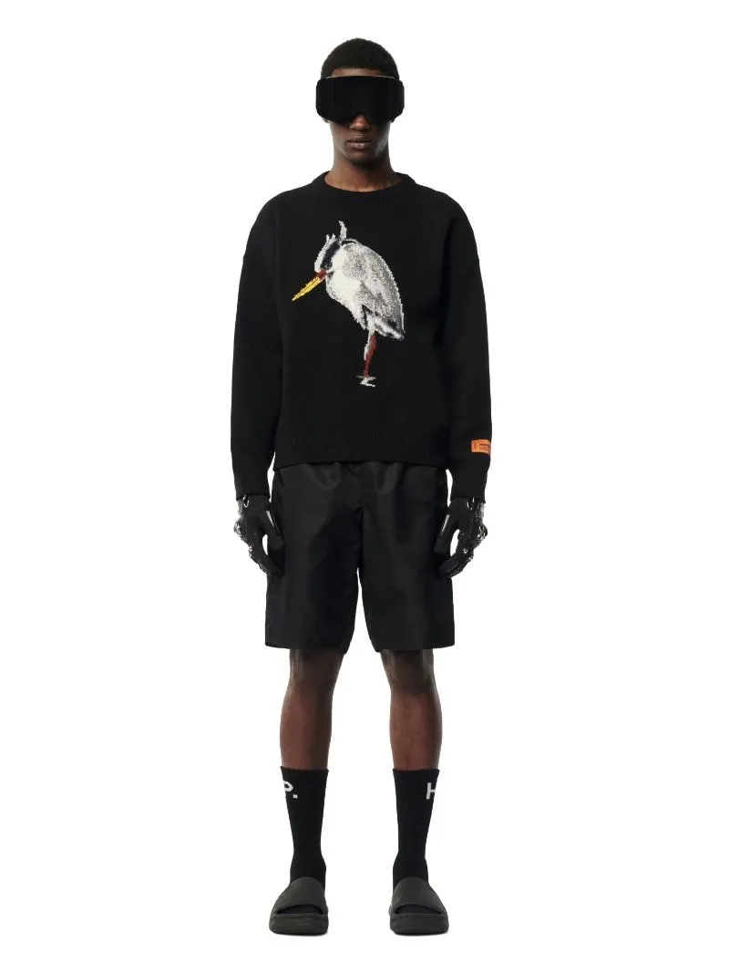 HERON PRESTON Heron Bird Knit Crewneck Mens Apparel