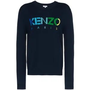 KENZO Paris Knit Crewneck Sweater, Navy Blue