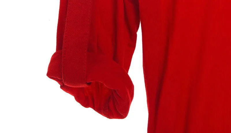 Knee-Length Dress With Half Sleeves