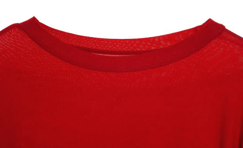 Knee-Length Dress With Half Sleeves