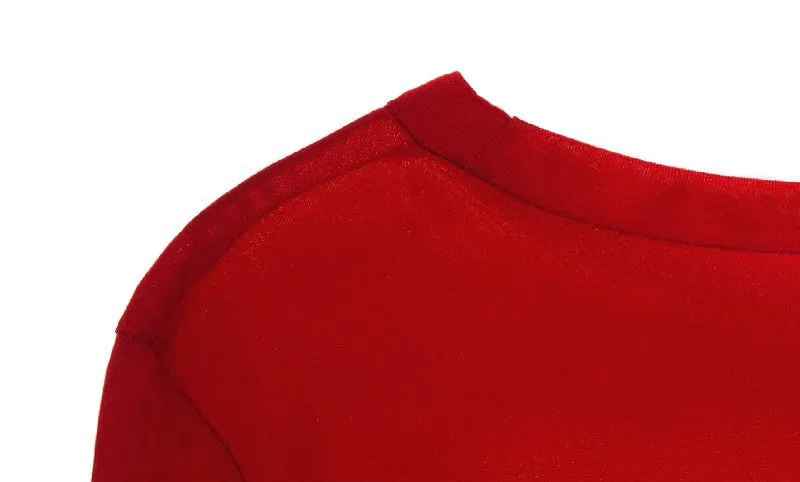 Knee-Length Dress With Half Sleeves