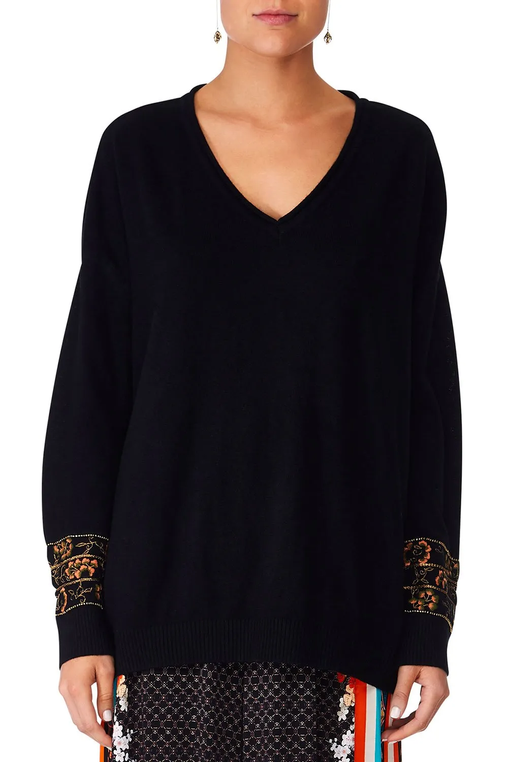 LOOSE FIT V NECK JUMPER GALAXY GIRL