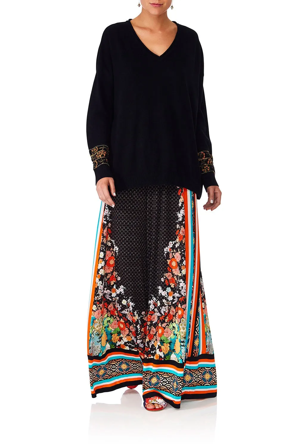 LOOSE FIT V NECK JUMPER GALAXY GIRL