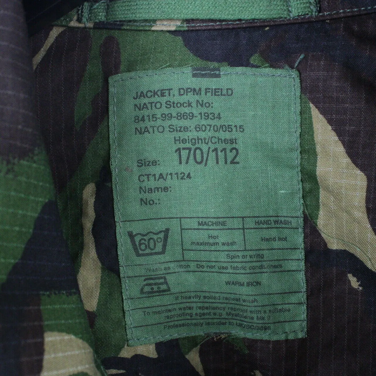 Mens Camouflage Army Jacket Green | XL