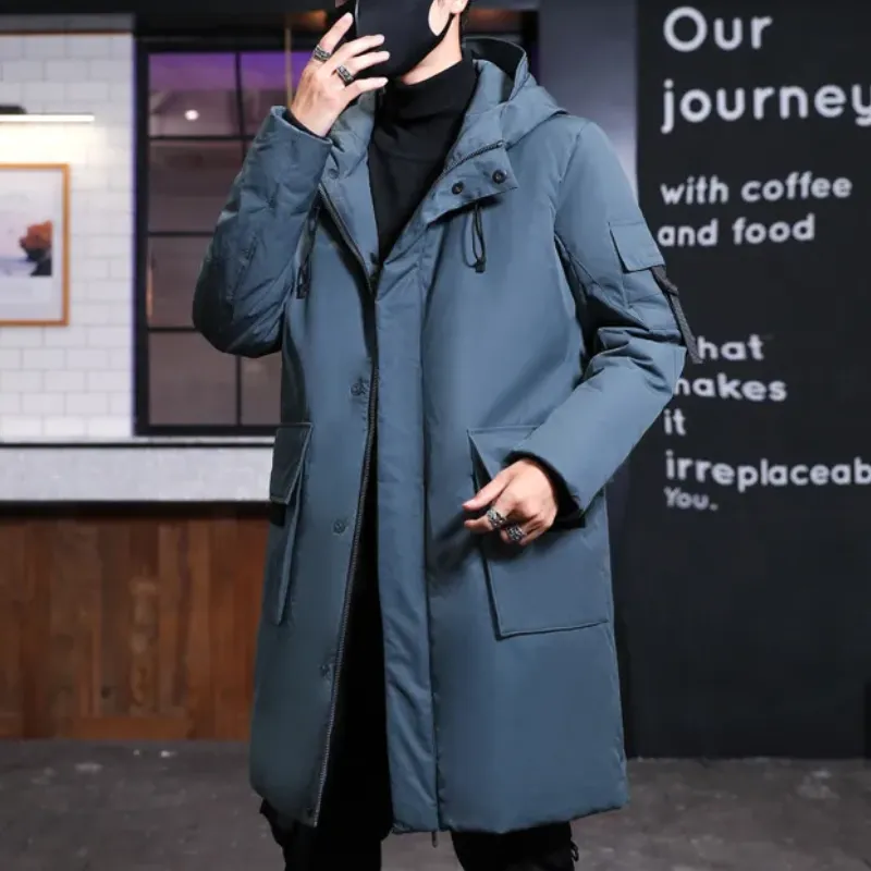 Nordoor - Parka Winterjas Heren – Lang Model met Capuchon en Meerdere Zakken