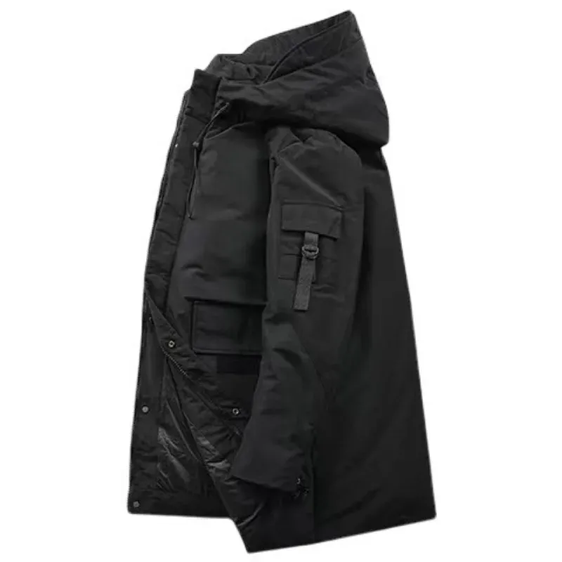 Nordoor - Parka Winterjas Heren – Lang Model met Capuchon en Meerdere Zakken