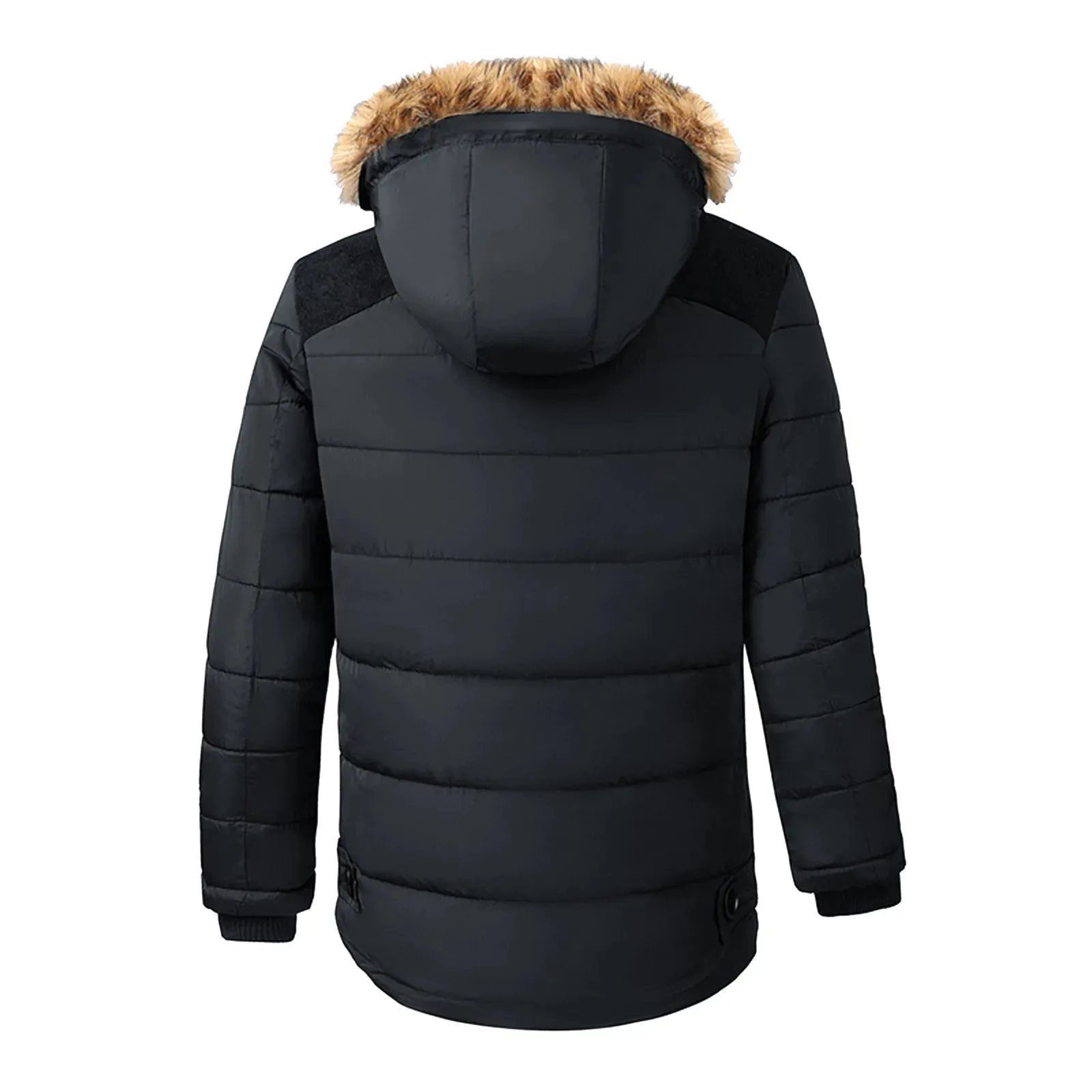 Norvlas - Parka Winterjas Heren – Gevoerd met Capuchon en Verstelbare Bontkraag