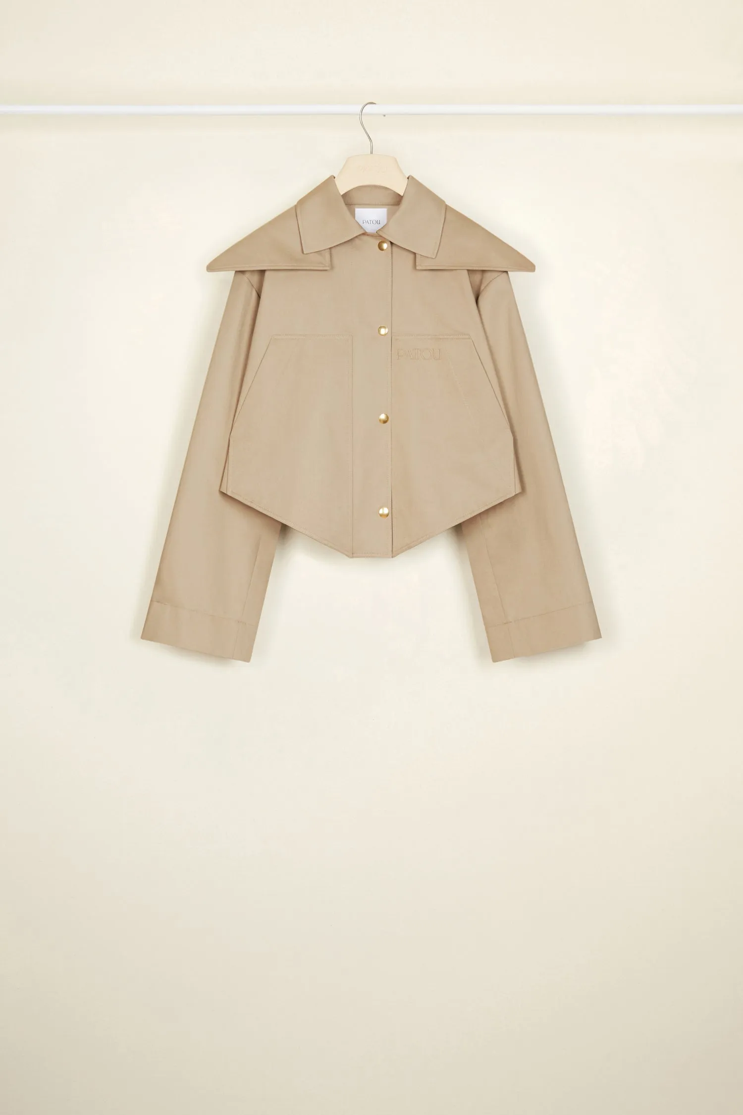 Organic cotton parka with detachable hood