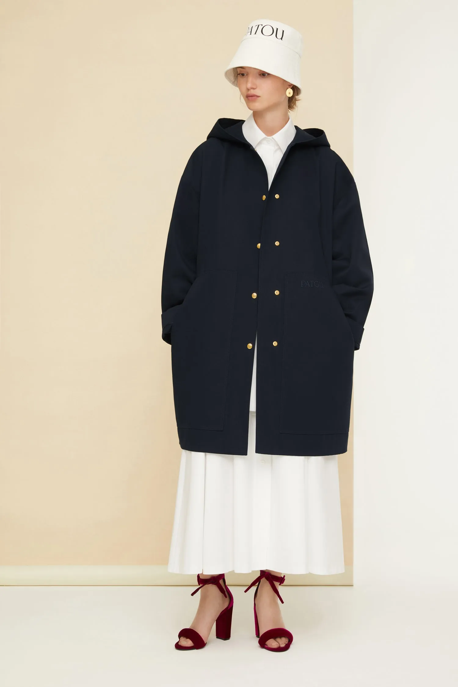 Patou oversized parka in organic cotton