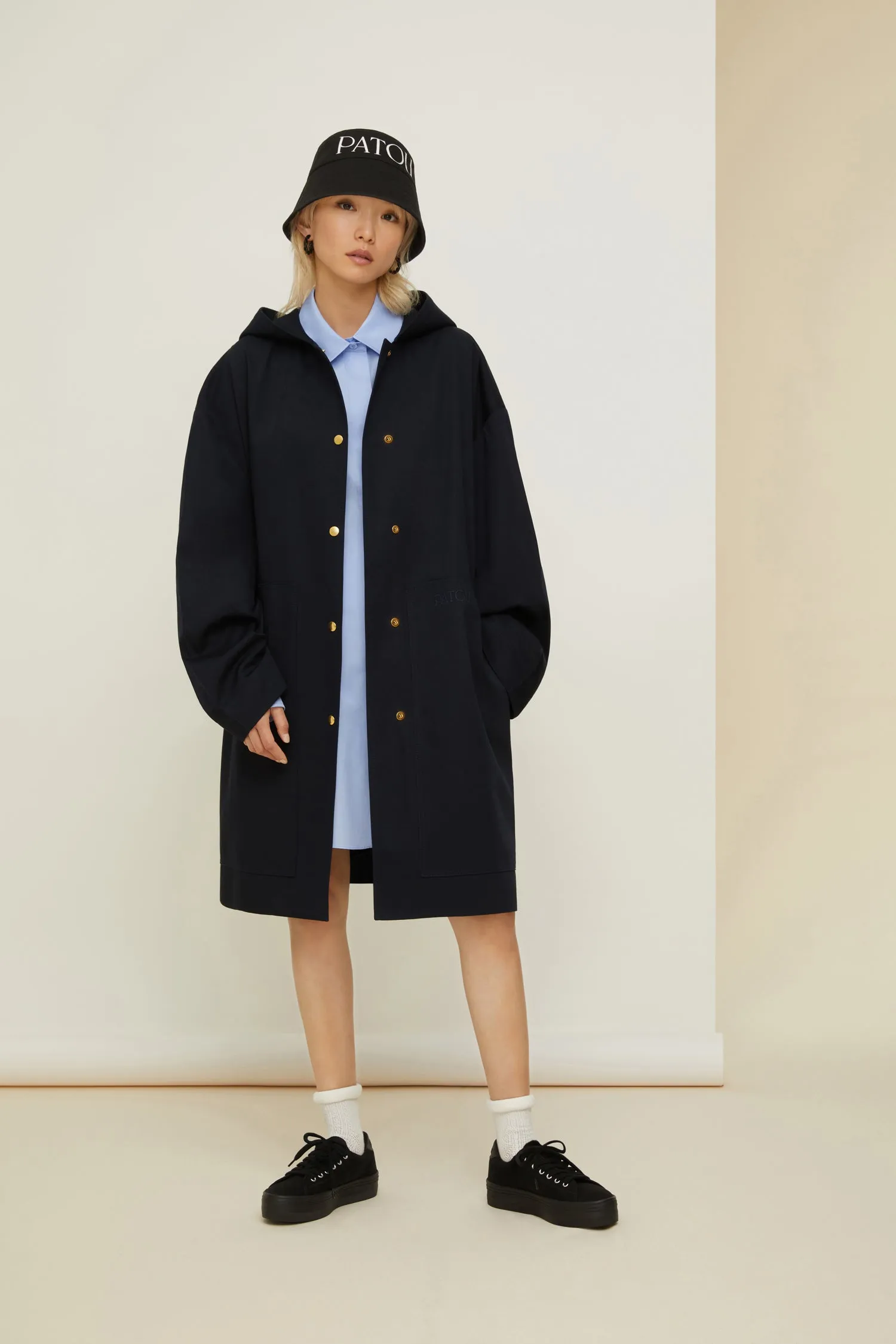 Patou oversized parka in organic cotton