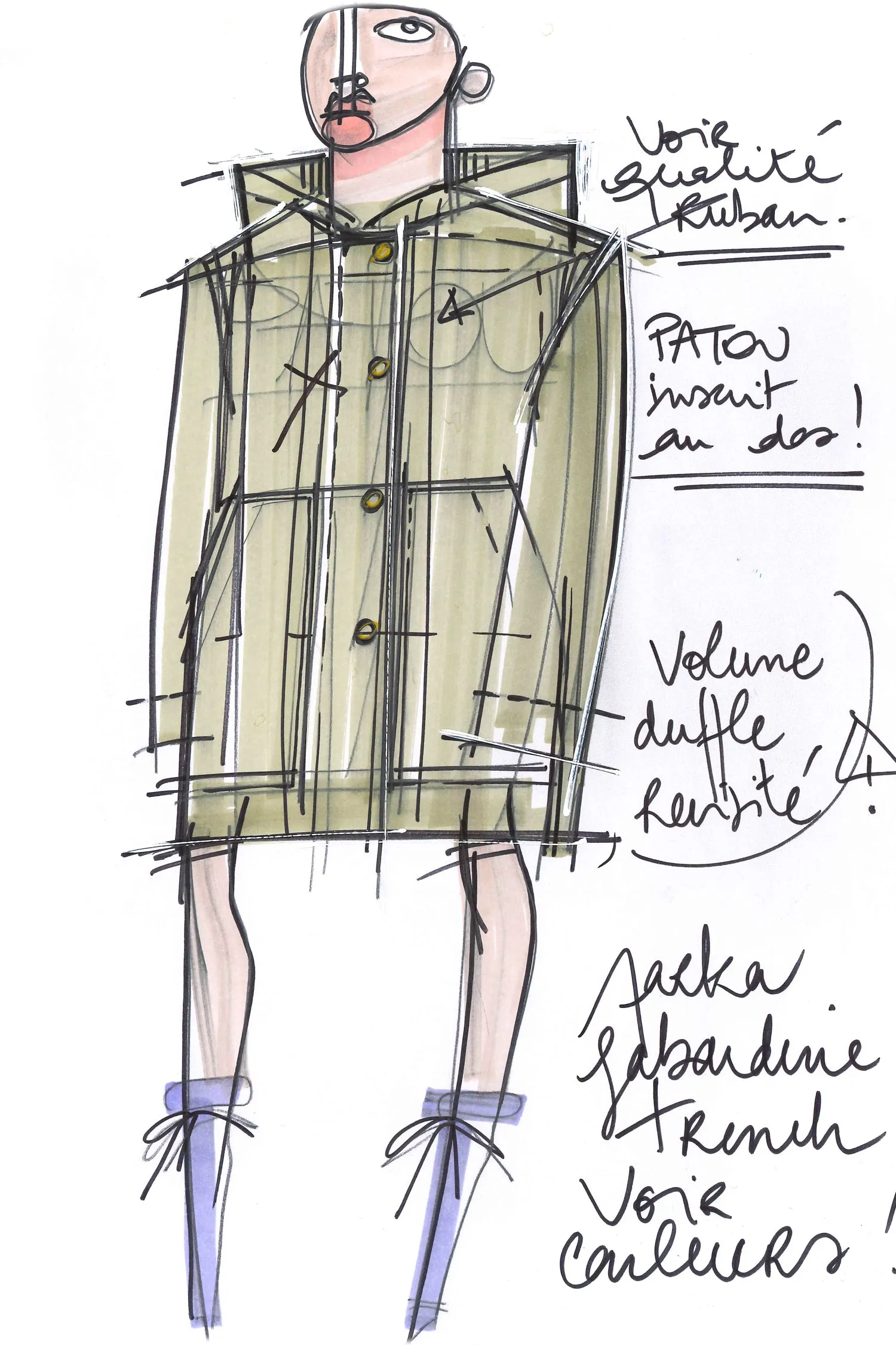 Patou oversized parka in organic cotton