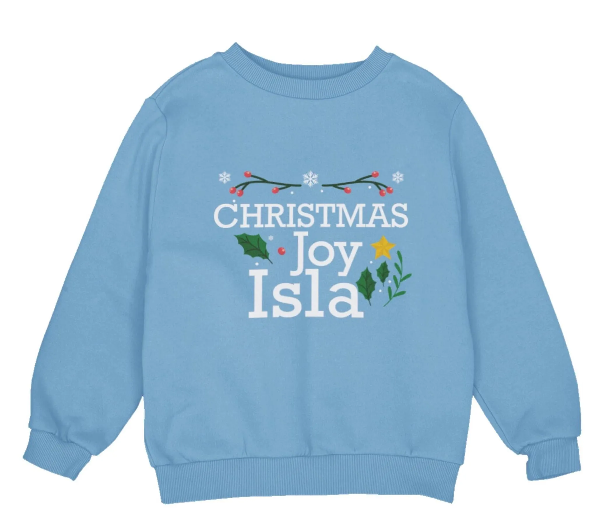 Personalized Jumper Christmas Joy Winter Sweatshirt Gift for Toddler Boys