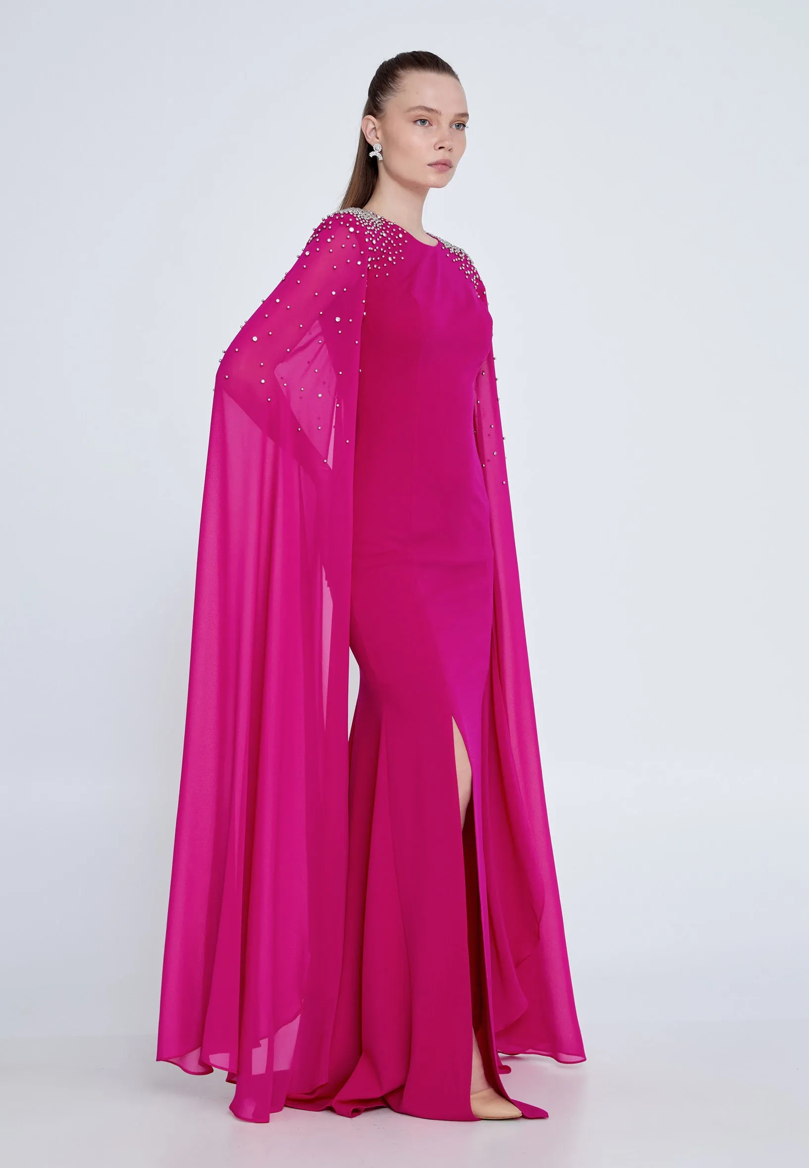 Shoulder Drape Maxi Dress