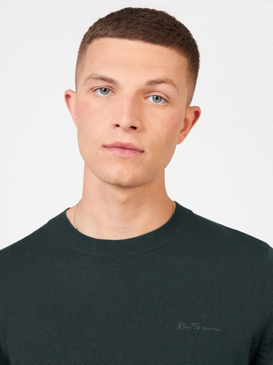 Signature Merino Crewneck Sweater - Dark Green