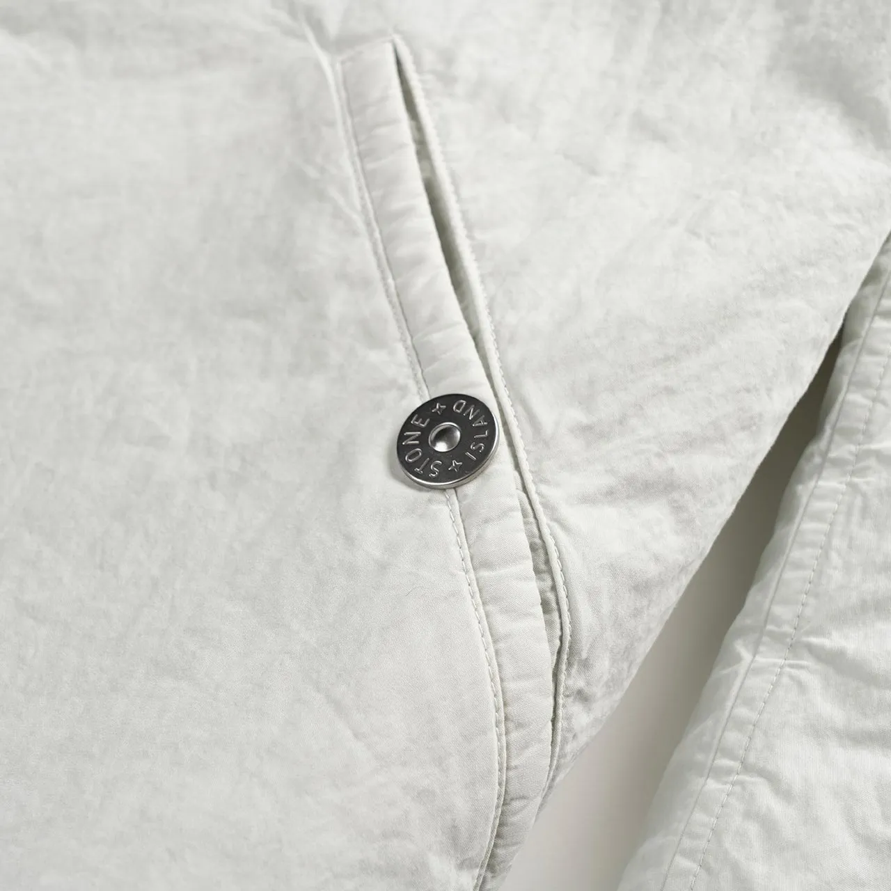 stone island shadow project brushed nylon parka (pearl grey)