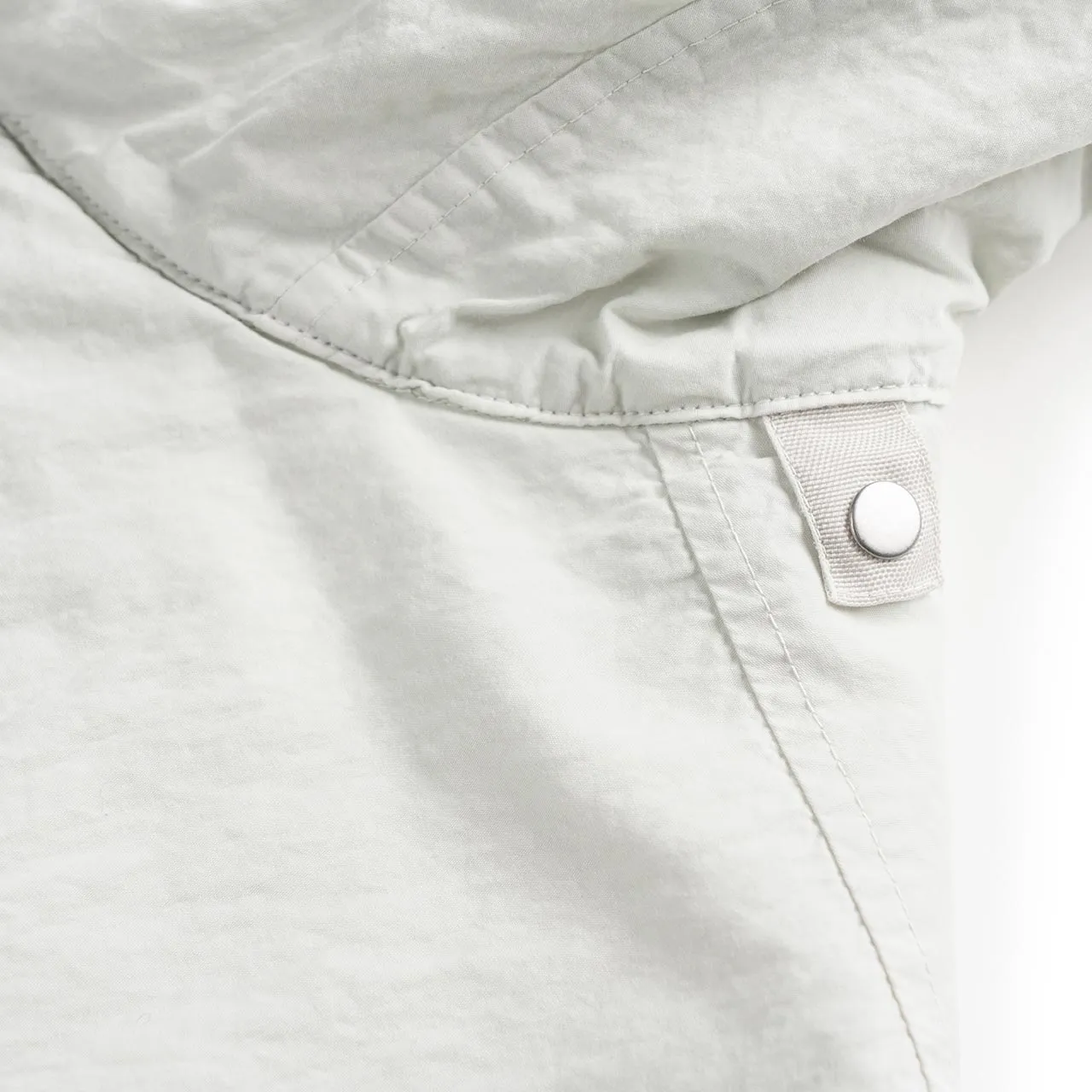 stone island shadow project brushed nylon parka (pearl grey)