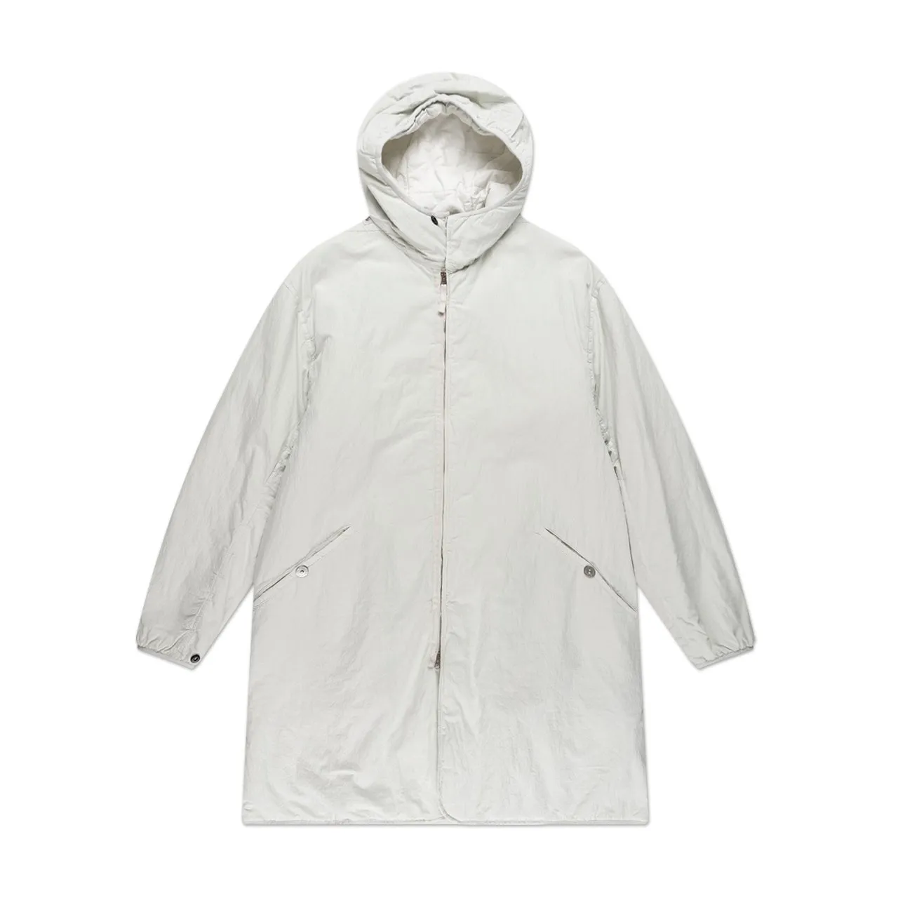 stone island shadow project brushed nylon parka (pearl grey)