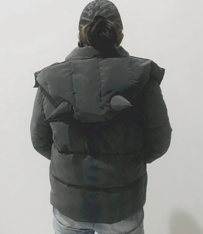 Tillbuy Laser sexy exposed navel reflective down cotton jacket