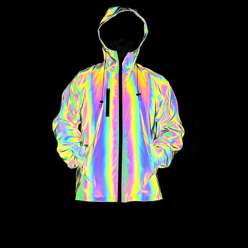 Tillbuy Laser sexy exposed navel reflective down cotton jacket