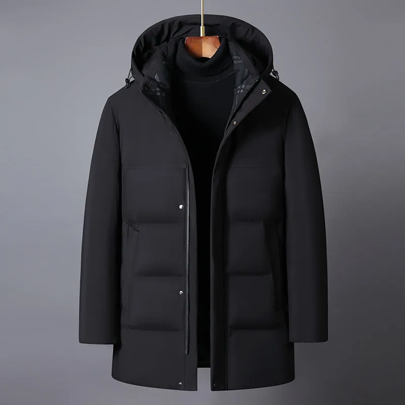 Tommy™ grijze Parka winterjas met opstaande kraag