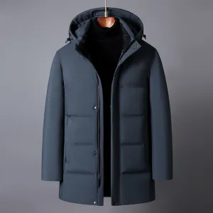 Tommy™ grijze Parka winterjas met opstaande kraag