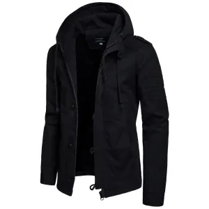 Tommy™ militaire stijl met revers rits waterdichte parka winterjas